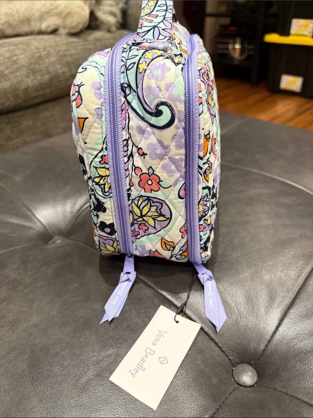 NWT Vera Bradley Quilted Maddelena Pattern Large Blush & Brush Cosmetic Case